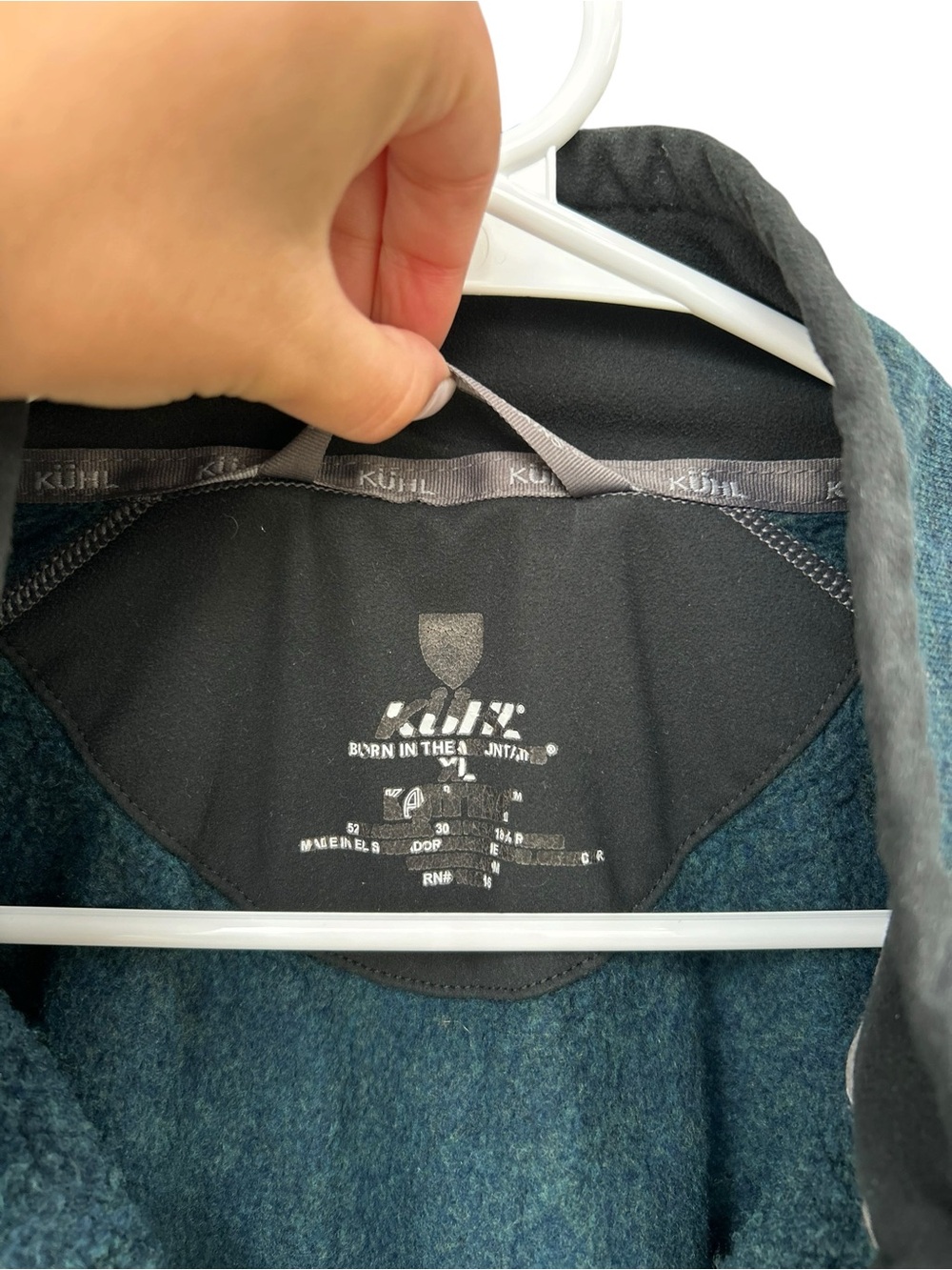 KUHL Men's Quarter-Zip Fleece Pullover Sweatshirt - Dark Teal - Size XL - Hiking - Picture 3 of 10